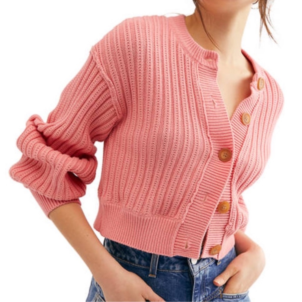 Free people All Yours Cardigan Pink L